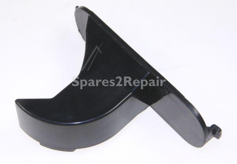 Flap - C00265732 482000030791 Upper Hinge Cover Left Shiny Black [Whirlpool Indesit]