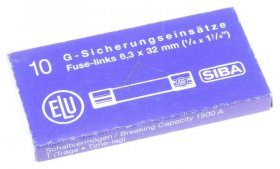 Siba Ceramic Fuse 6,3x32mm - 5,0a t | Time Lag Ceramic Fuse | 32mm | 10 Pack - 189140.5