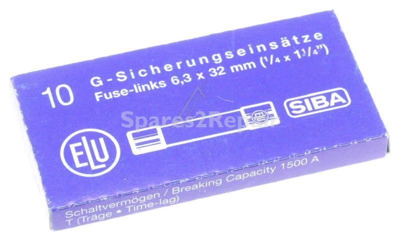 Siba Ceramic Fuse 6,3x32mm - 5,0a t | Time Lag Ceramic Fuse | 32mm | 10 Pack - 189140.5