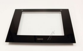 Oven outer Door - 140068481096 Front Glass Black Zanussi 594x [Electrolux Aeg]