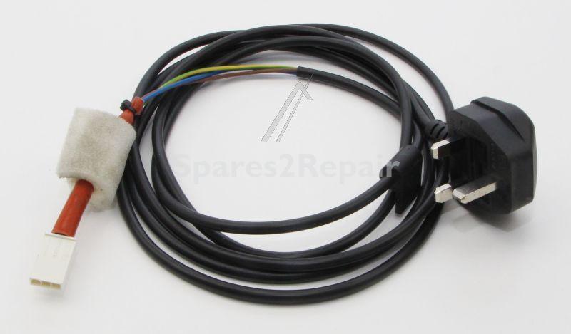 Mains Power Lead - C00843982 488000843982 Mains Cable 2450mm Uk Plug Senn [Whirlpool Indesit]