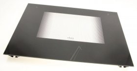 Oven outer Door - 140225485469 Front Glass Black 594x466mm [Electrolux Aeg]