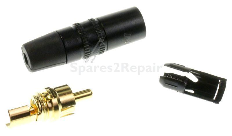 Rean Rca Plug - Gold Plated - Phono Plug Black Neutrik
