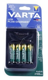 Varta Battery Charger-discharger - 57687 101 441 Varta Lcd Plug Charger+ Incl 4x Aa 2100mah