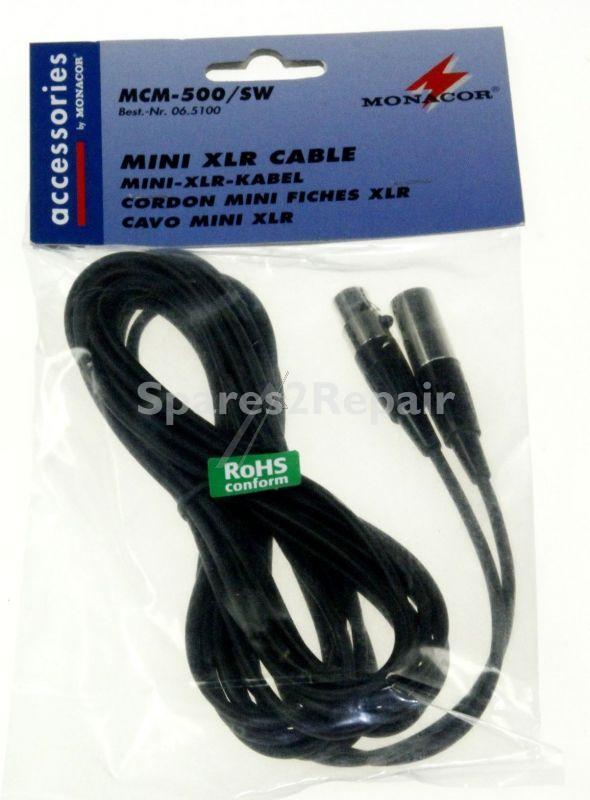 Monacor Xlr Socket/xlr Plug - Mcm-500 Mini-xlr-kabel