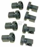 Roller For Dishwasher Basket - 50286967000 Wheel Kit 8pcs dark Grey div [Electrolux Aeg]