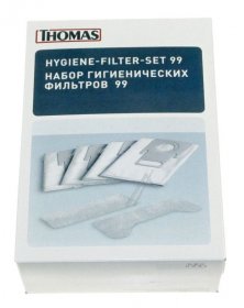 Thomas Vacuum Cleaner Bags - 787246 Hygiene Filter Set For Box 99