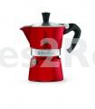 Bialetti Espresso Pot - Espressokocher Moka Express Color Rot 3 Tassen - 4942