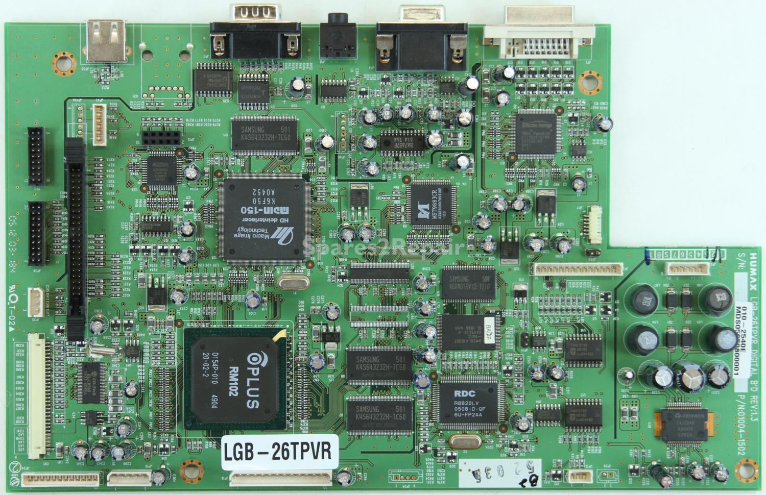 Humax LGB-26TPVR - Digital Board - 01004-1502 - REV:1.3