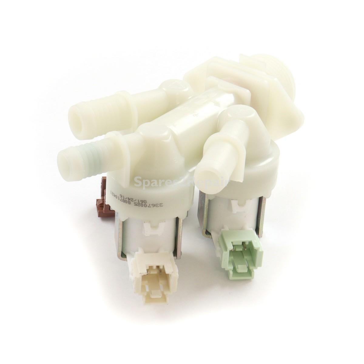 Compatible for AEG, Electrolux, John Lewis, Zanussi Multi-Model Fitting Washing Machine 3-Way Triple Cold Fill Water Solenoid Inlet Valve