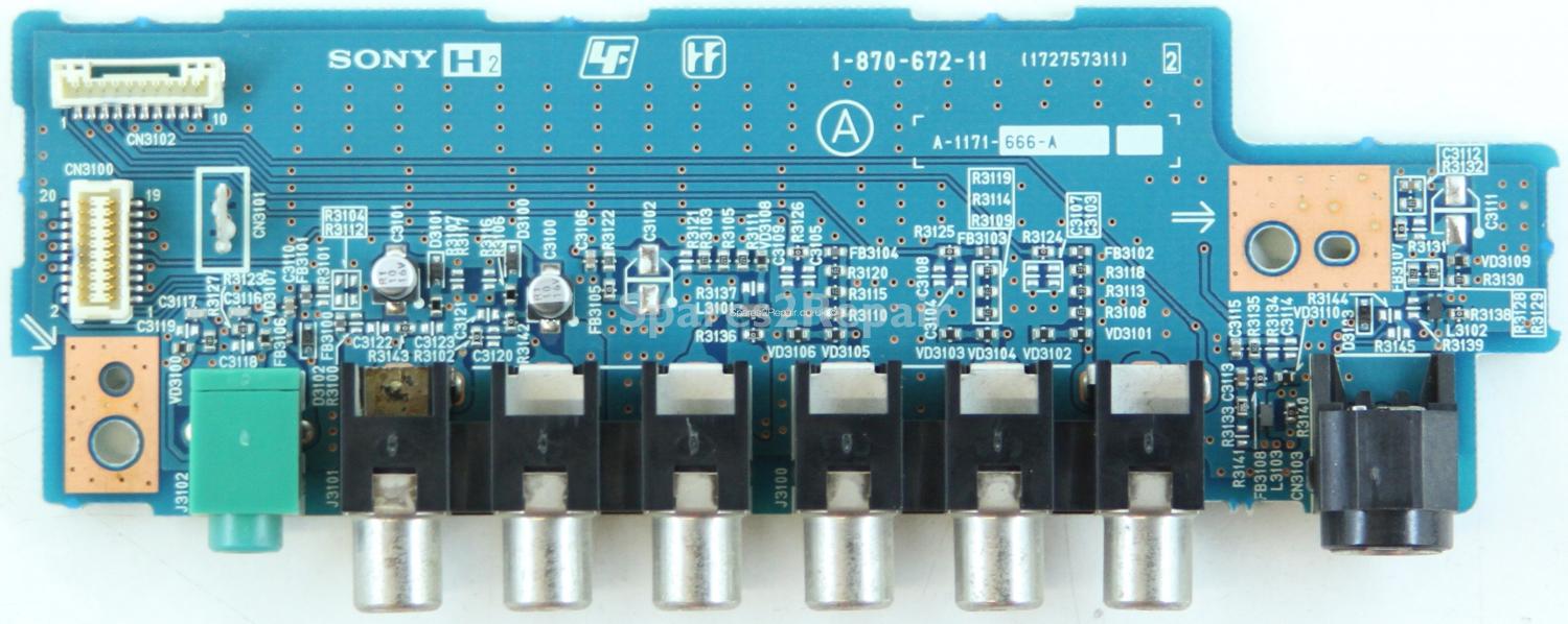 Sony KDL-46X2000 - Side AV - 1-870-672-11 - 172757311 - A-1171-666-A